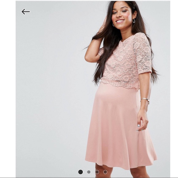 ASOS Maternity Nursing Lace Double Layer Dress - Picture 4 of 7